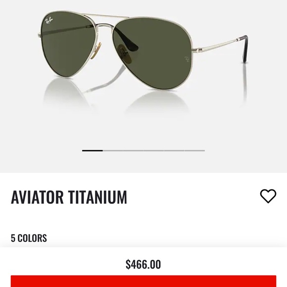 Titanium Ray-Ban Aviator Sunglasses - Picture 6 of 6